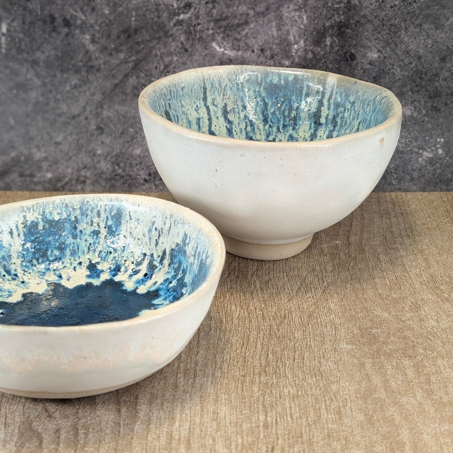 Ciotola Stile Giapponese Bianca e Blu Craquelé - AUTHENTICO CERAMICS