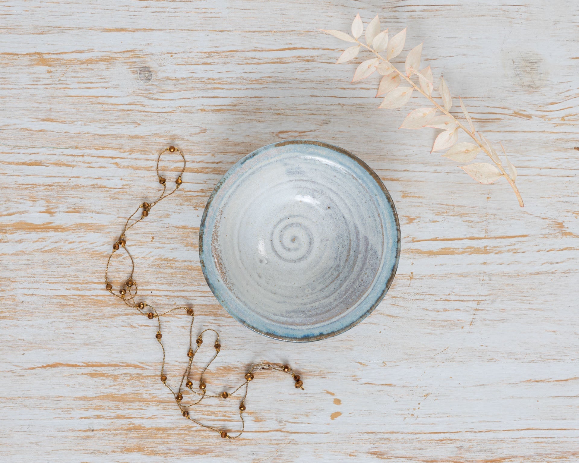 Ciotolina Artigianale Bianca in Gres con Sfumature - AUTHENTICO CERAMICS