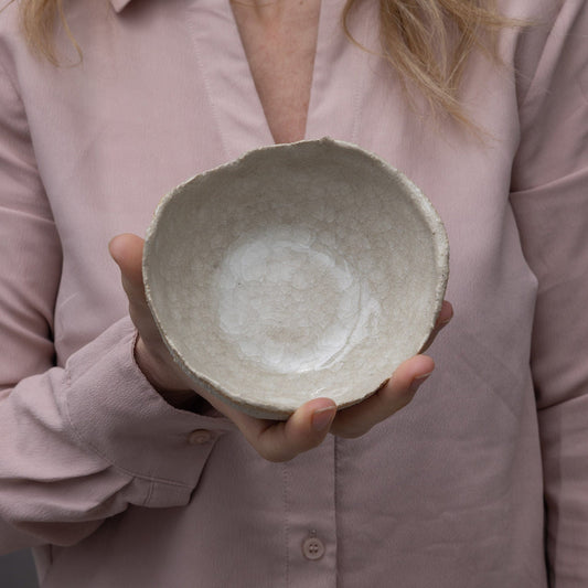 Ciotolina in Gres Artigianale – Beige Texturizzato - AUTHENTICO CERAMICS