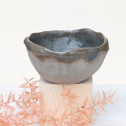 Ciotolina in Gres Artigianale – Marrone - Grigio e Blu - AUTHENTICO CERAMICS