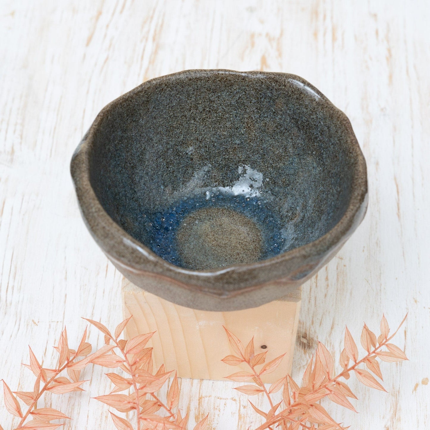 Ciotolina in Gres Artigianale – Marrone - Grigio e Blu - AUTHENTICO CERAMICS