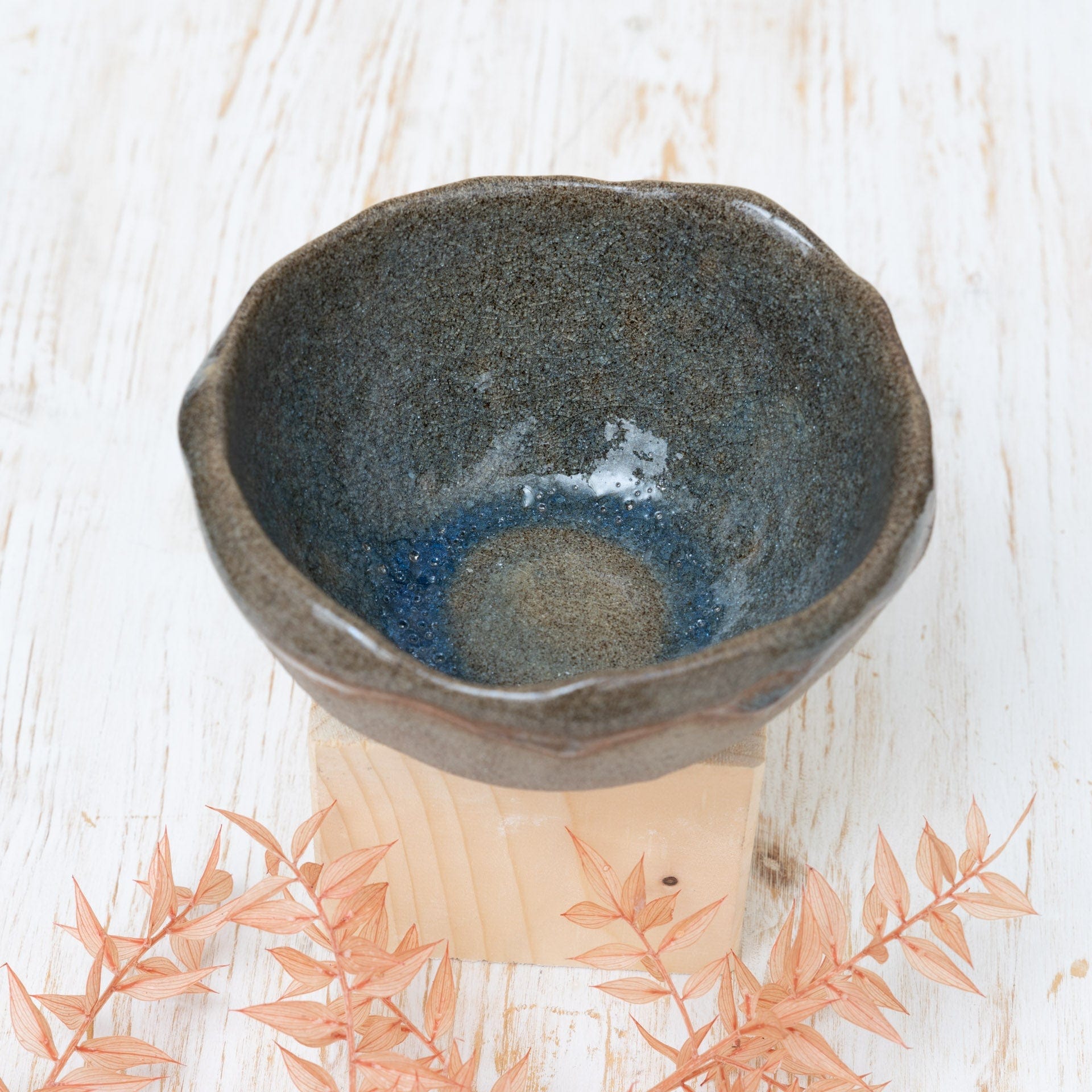 Ciotolina in Gres Artigianale – Marrone - Grigio e Blu - AUTHENTICO CERAMICS