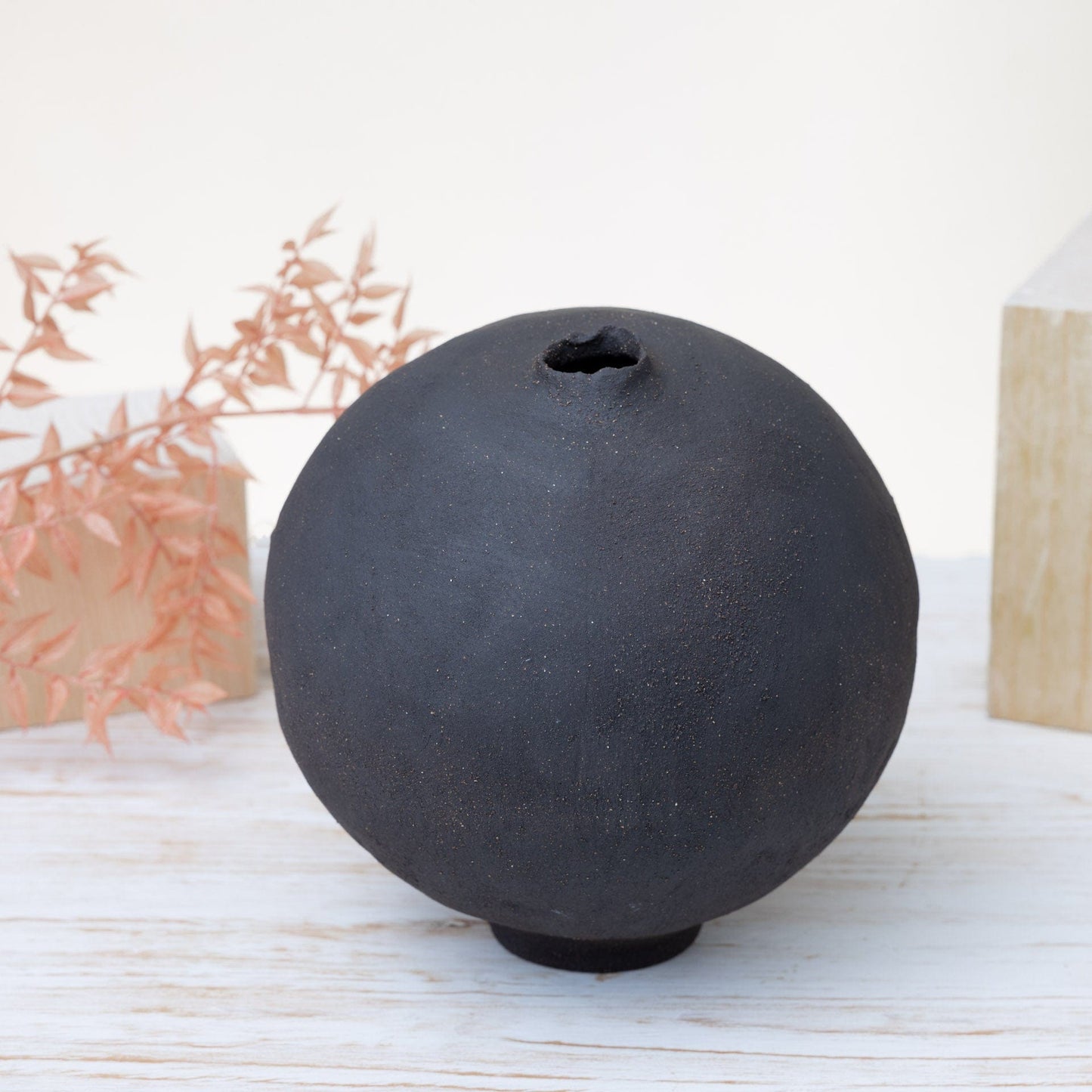 Vaso Moonjar Wabi Sabi – Marrone e Nero Texturizzato - AUTHENTICO CERAMICS